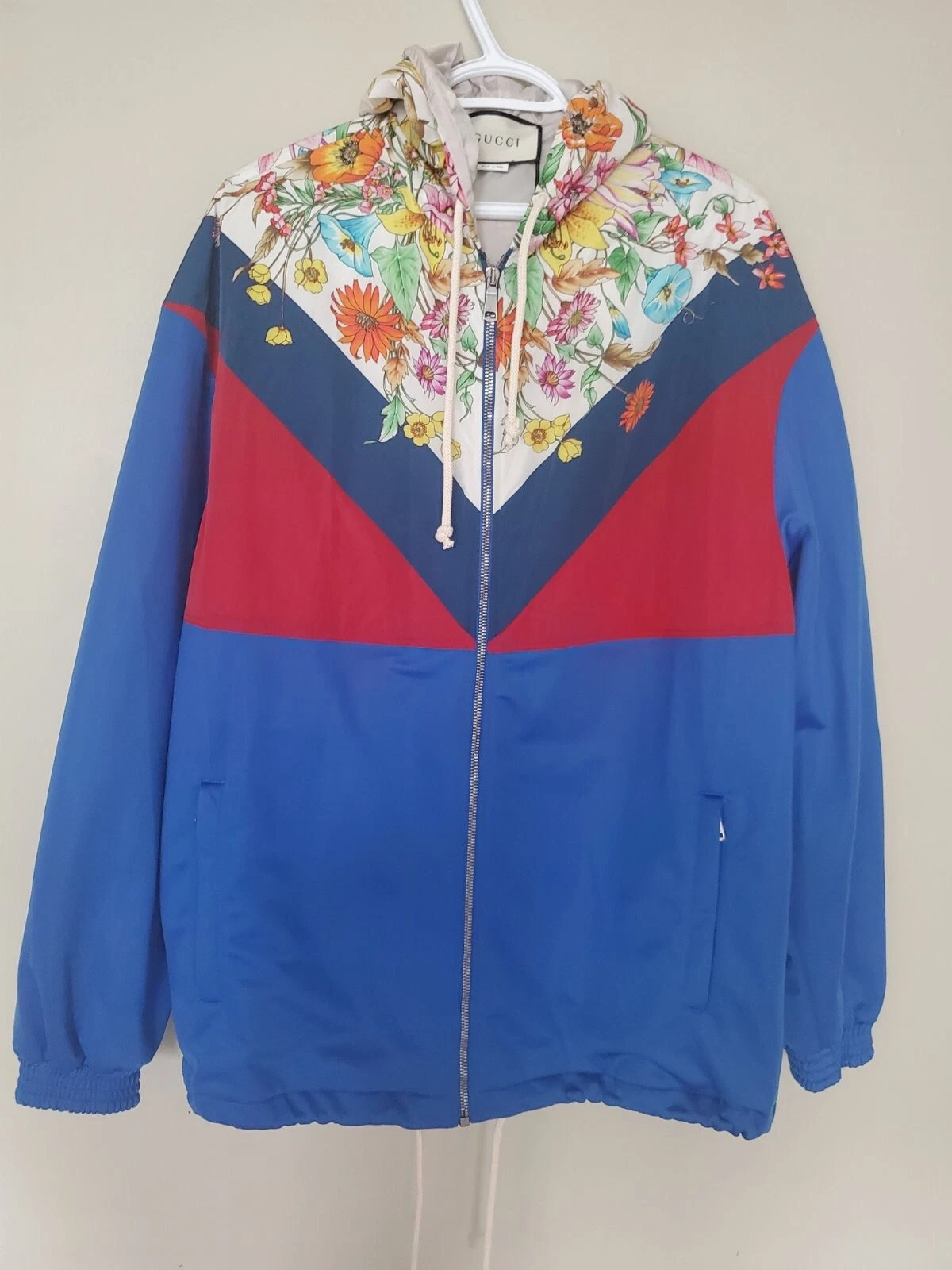 Giacca a vento Gucci blu taglia US M Made in Italy