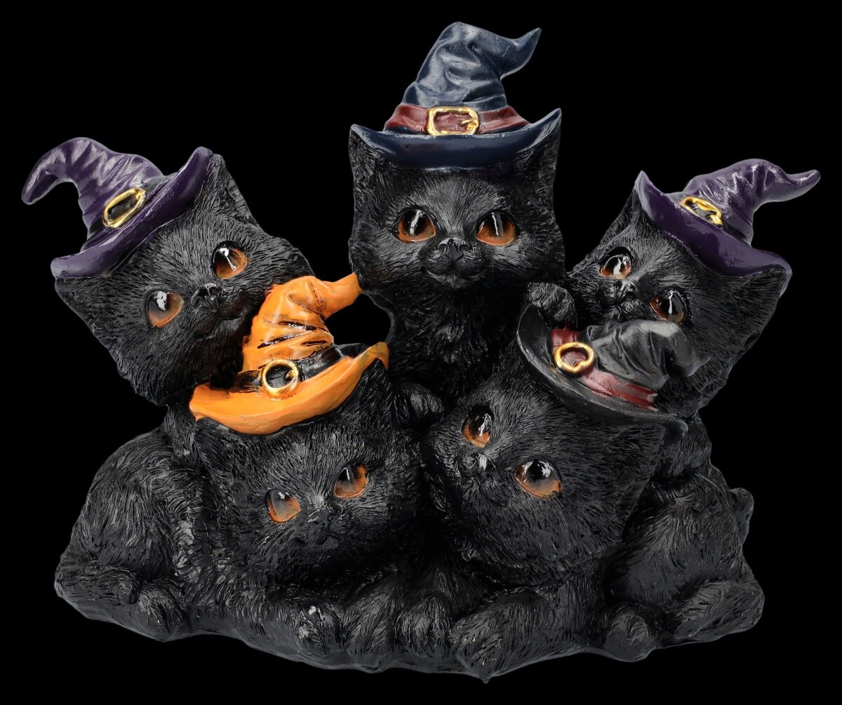 Cat Figure Witch Kitten - Familiar Friends - Cat Decoration Gothic Witch Magic