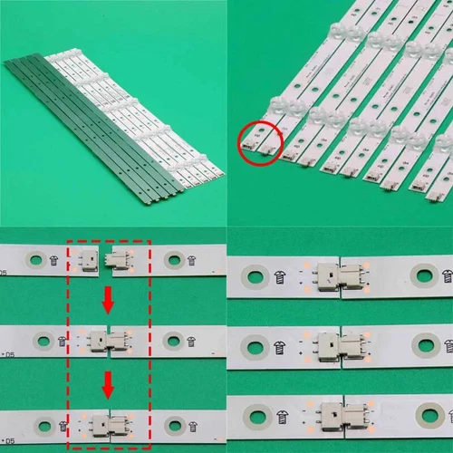 LED-Streifen(10) für PHILIPS 55PUS6704/12 55PUS6754/12 55PUS6804/12 55PUS6814/12 - Bild 9 von 9