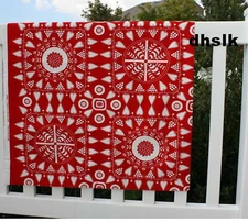 IKEA Christmas FABRIC Snoa Flinga RED White Scandi Tolle XMAS Stars Hearts 