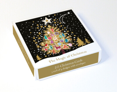 Magic of ChristmasBox mit 20 Charity Weihnachtskarten - je 5 Designs