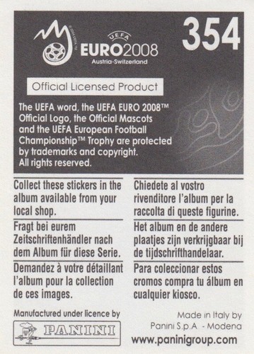 Panini Sticker Fußball Euro 2008 Nr. 354: Karim Benzema FRA France NEUWARE Bild - Picture 2 of 2
