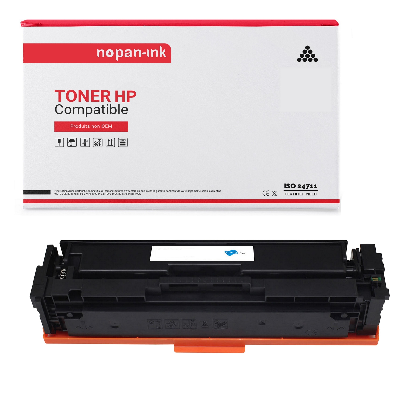 Toner cyan HP CF401X compatible pour imprimante laser Color LaserJet Pro