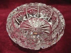 Vintage  Waterford? Clear Cut Glass Crystal Ashtray 5" Diameter Round MINT!
