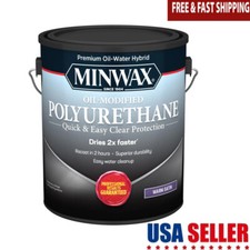 Water Based Oil-Modified Polyurethane Satin Durability Modern Clear 1 Gallon New