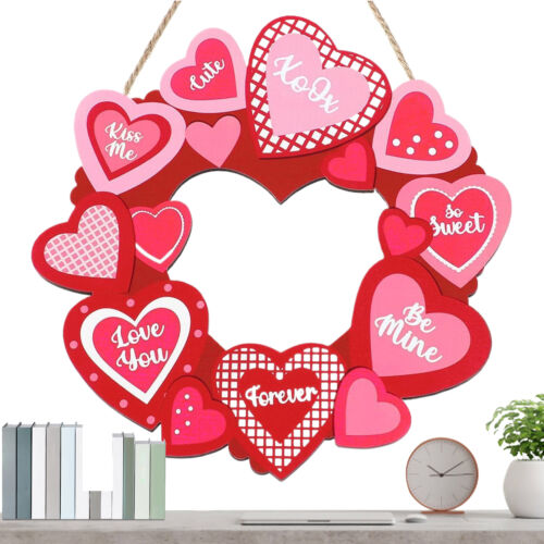 Valentine Wreath Heart Door Wreath For Front Door Wall Window Romantic Decor