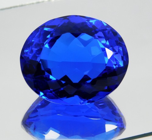 Certified 87.35 Ct Natural Blue Tanzanite Oval Cut Loose Gemstone From Tanzania - Picture 6 of 8