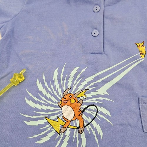 Vintage Pokémon Sweatshirt Size 5 Blue Embroidered Sailor Style Pullover - Picture 16 of 19