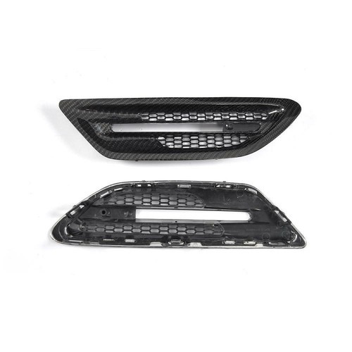 For BMW F10 M5 Sedan 2011-16 Real Carbon Side Air Fender Vents Mesh Grille Trim - Picture 14 of 14