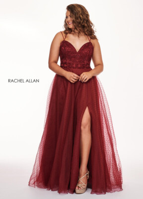 Authentic Rachel Allan 6680 Dress--Color: MARSALA --Size:16W -Prom Dress |  eBay