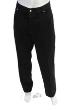 Ermenegildo Zegna Mens Zipper Fly Straight Leg Trouser Pants Black Size 38