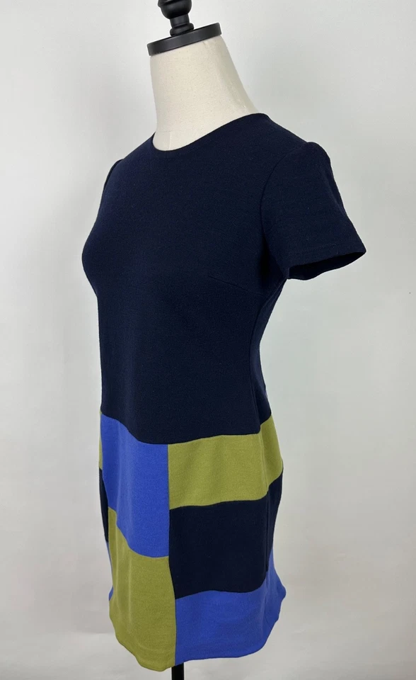 Mini Vestido Vintage Años 90 Laundry by Shelli Segal XS Lana Tejido Mod Años 60 Colorido Foto 4 de 4