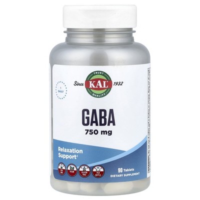GABA, 750 mg, 90 Tablets