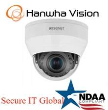 Hanwha Techwin QND-8080R 5MP POE IP Security Dome Camera 3.2 -10 Varifocal Lens