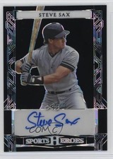 2024 Leaf Metal Sports Heroes Black Crystals 19/20 Steve Sax #BA-SS3 Auto 04br