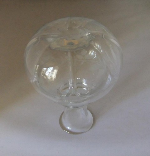 Antique Crystal Glass Water Carafe Panel Moulded and Finely Cut with Flowers - Picture 7 of 10