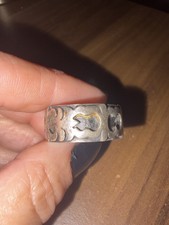 Large Man’s Ring with Cut Out Detail 925 Sterling Silver