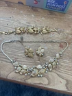 Pennino Necklace, Clip On Earrings & Bracelet Gold Tone MCM Set Signed