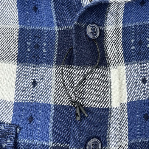 Neu ohne Etikett Frye Herren 100 % Baumwolle Jacquard Flanell Western Hemd Größe M; kariert - Bild 8 von 12