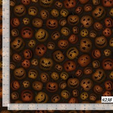 Pumpkin Orange Black cotton fabric Timeless Treasures Halloween 4238 Wicked