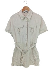 ZARA Tuta corta Donna Pantalone Taglia IT 40 bianco sporco stile casual