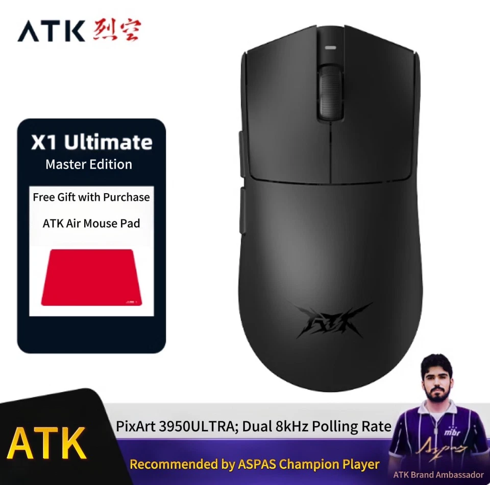 ATK Blazing Sky X1 Ultimate Wireless Gaming Mouse – PAW3950 Ultra Dual 8KHz - Image 4 of 4