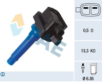 ZÜNDSPULE 80420 FÜR KIA SEPHIA CLARUS SHUMA/II CARENS/MPV CERATO B6 1.6L 4cyl - Bild 2 von 8