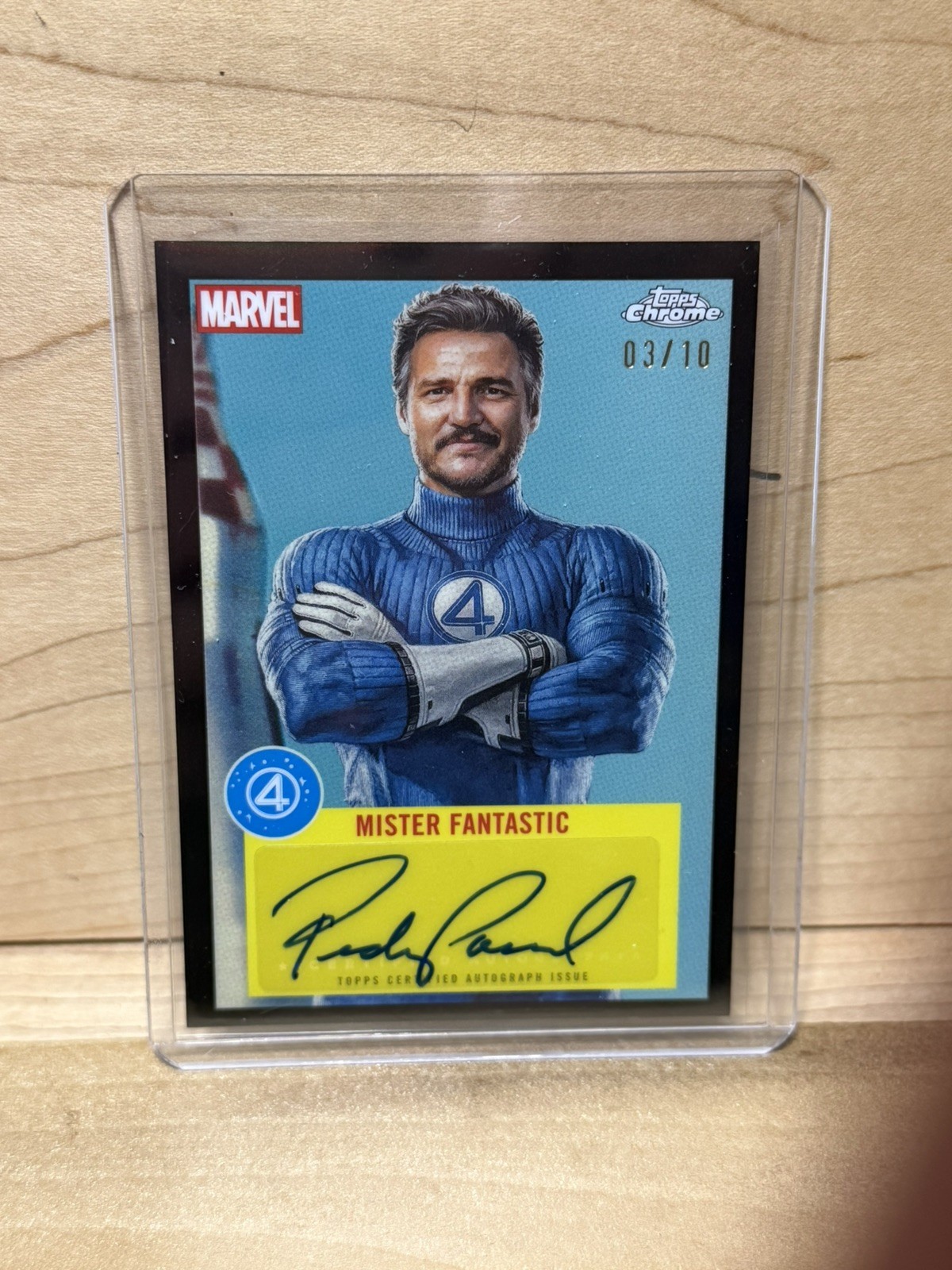 2025 Marvel Studios -PEDRO PASCAL MISTER FANTASTIC- Black Refractor Auto 3/10!!