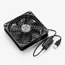 120mm Fan With 3 Speed 5V USB Powered Case Fan 1500PRM Gaming PC Portable Coo...