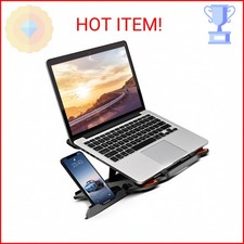 Ergonomic Adjustable Laptop Stand for Desk with Phone Holder  360  Rotation - F
