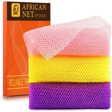 African Exfoliating Bath Sponge Long Net Body Scrubber Back Scrub Skin Smoother