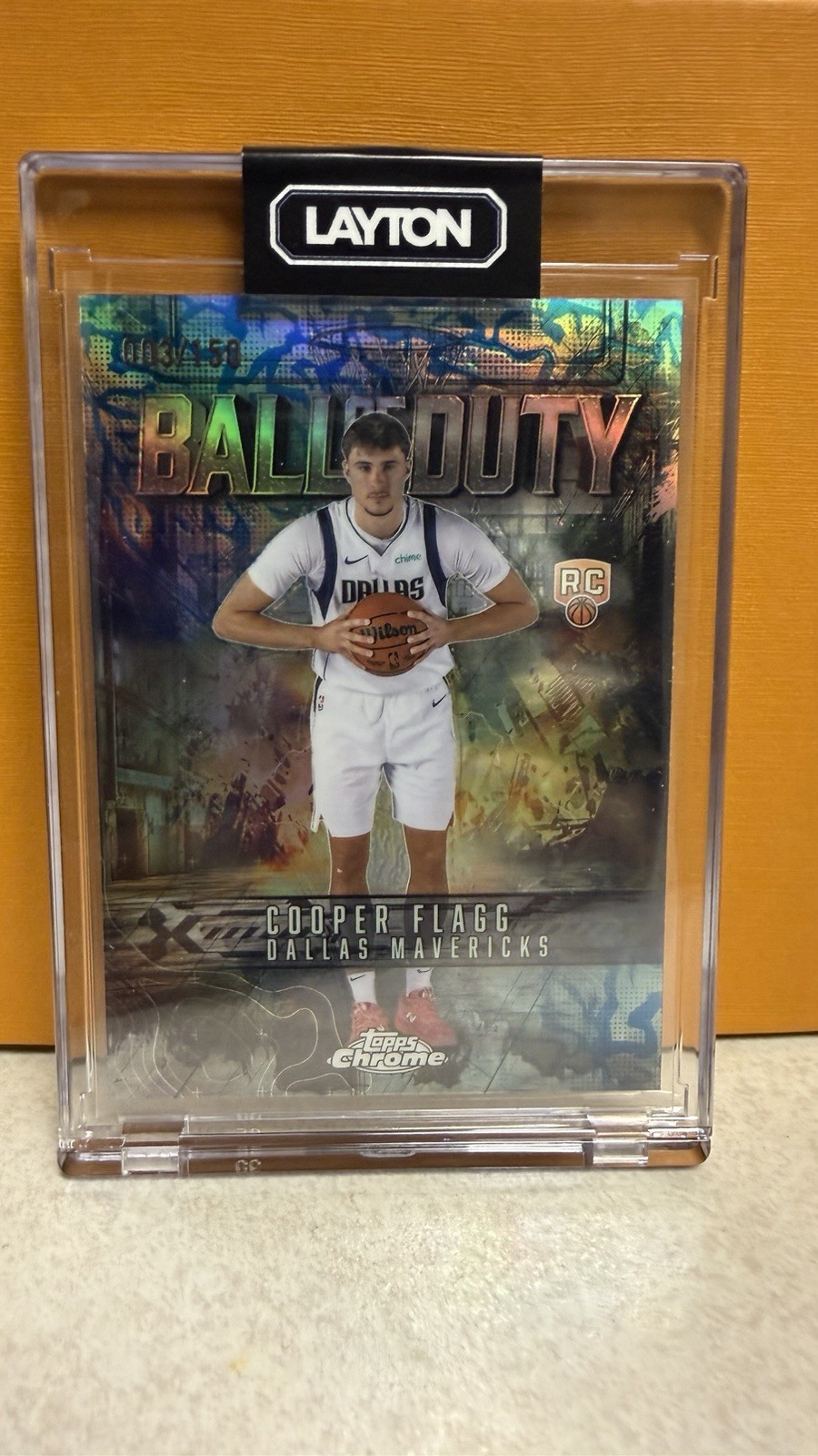 2025 Topps Chrome Ball Of Duty #BD-21 COOPER FLAGG #’d 003/150 Blue REFRACTOR RC