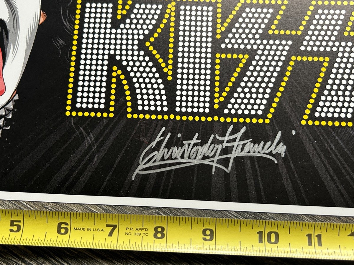 KISS Poster Print CHRIS FRANCHI Art Signed 2004 NY Kiss Expo #000