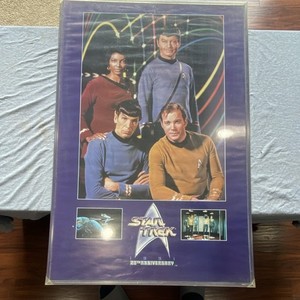 Star Trek 25th Anniversary 1991 Original Series Cast & Scenes Poster 24”x36”