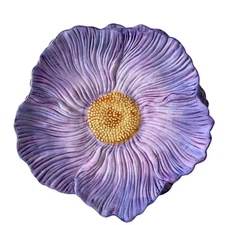 Maxcera Purple Floral Ceramic Dinner Plates 10in Set of 4 Spring New