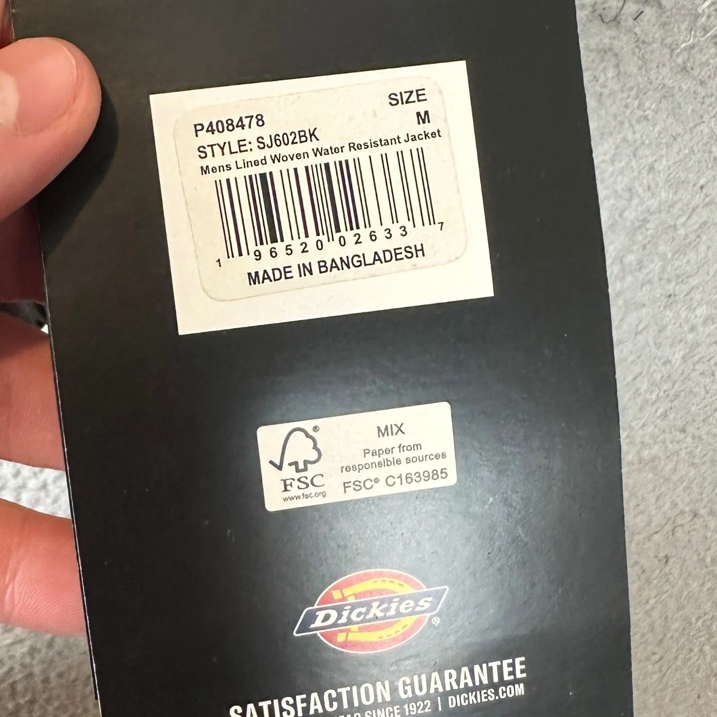 NEW Dickies Ripstop Utility Jacket Mens Medium Black Water Resistant Hooded Logo image 6