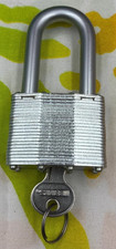 Brinks Silver Padlock With Key Boron Steel Heavy Duty