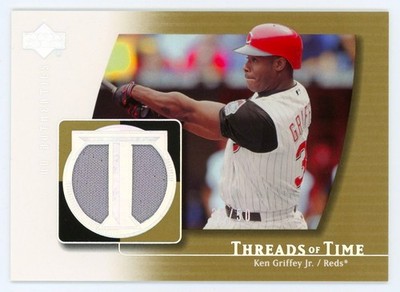 2003 UD Authentics Threads of Time Gold Ken Griffey Jr Game Jersey Patch 39/50