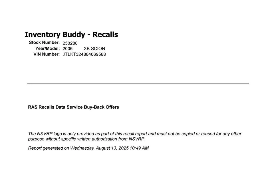 Automatic Transmission Fits 04-06 SCION XB 2709144 Foto 2 de 4