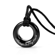 Cremation Jewelry Urn Necklace for Ashes for Women Men, Circle of Life Eter - 01