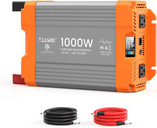 1000W Pure Sine Wave Power Inverter 12V DC to 120V AC ETL Listed for RV Truck