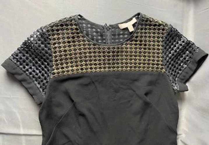 VETEMENTS Abito tubino donna Banana Republic nero scollo oro taglia 10 rd