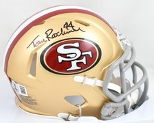 Tom Rathman Signed San Francisco 49ers Speed Mini Helmet - Beckett W Hologram