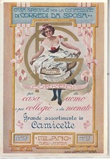 CARTOLINA PUBBLICITARIA CORREDI DA SPOSA BARUFFALDI & C. MILANO MF140365