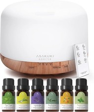 ASAKUKI Aroma Diffuser mit Ätherische Öle S...