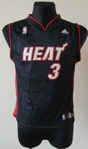NBA Miami Heat Basketball Adidas Jersey #3 WADE size Large Boys - Picture 2 of 9