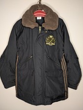 adidas originals x blondey chore jacket parka teddykragen stadionjacke schwarz m