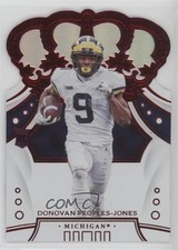 2020 Chronicles Draft Picks Crown Royale Mirror Red Donovan Peoples-Jones 8d2