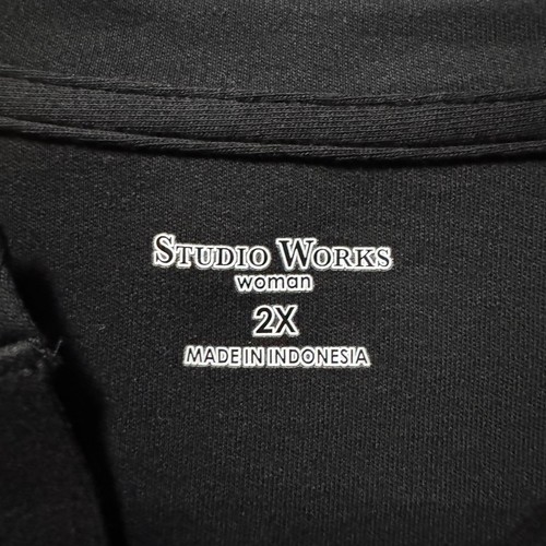 Blusa donna Studio Works sera festa - taglia 2XL manica 3/4 nera nuova con etichette - Foto 2 di 6
