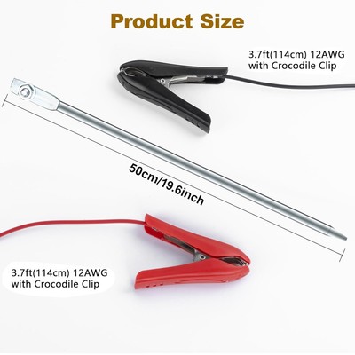 Electric Fence Wire Grounding Rod, Portable Ground Rod with Electric Fence Wi
